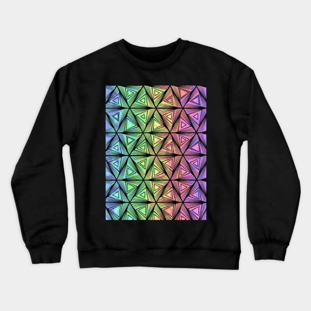 TRIPPY Triangle  Geometrical Designs Crewneck Sweatshirt by SartorisArt1